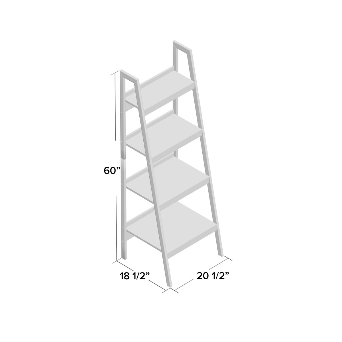 Wrought Studio Rupert 60'' H x 20.6'' W Steel Ladder Bookcase & Reviews